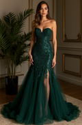 Stunning Evening Dress and Prom Dress with a Plunging Neckline for a Bold Look backless New Satin split