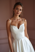 Chic Mini Short Wedding Dress with a Wrap Silhouette for a Flattering Fit backless New Satin Short Wedding Dress silk