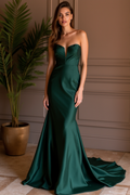Elegant Evening Dress and Prom Gown with a Wrap Bodice for a Chic Style backless New Satin split