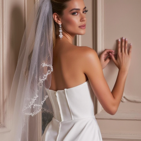 Romantic A-Line Gown with Floral Lace Details for a Soft Bridal Look backless New Satin