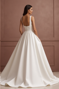 Princess Wedding Dress for Brides Who Want a Luxurious Wedding Look New Satin