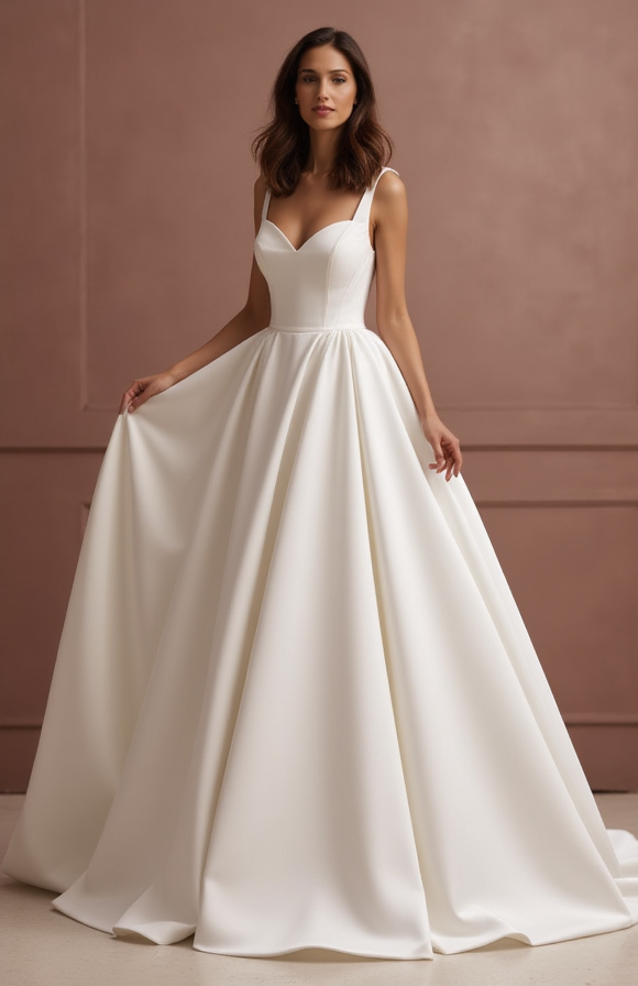 Princess Wedding Dress for Brides Who Want a Luxurious Wedding Look New Satin