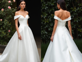 Princess Wedding Dress with Floral Appliqués for a Romantic Touch backless New Satin white