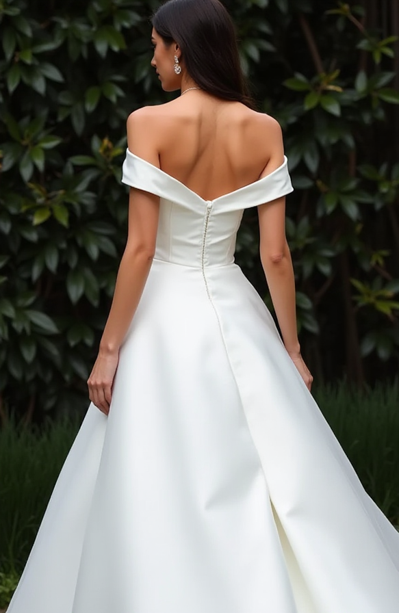 Princess Wedding Dress with Floral Appliqués for a Romantic Touch backless New Satin white