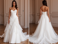 Princess Ball Gown Wedding Dress with a Sparkling Crystal Bodice backless New Satin white