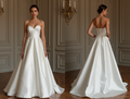 Enchanting White Princess Wedding Dress for a Storybook-Inspired Bridal Look backless New Satin white