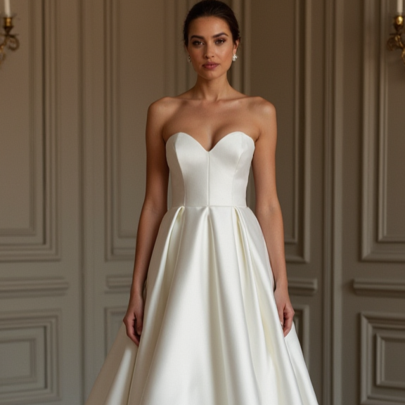 Enchanting White Princess Wedding Dress for a Storybook-Inspired Bridal Look backless New Satin white