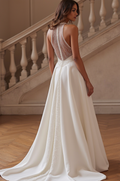 Timeless A-Line Wedding Gown for Brides Who Love a Classic Fit mesh New Satin