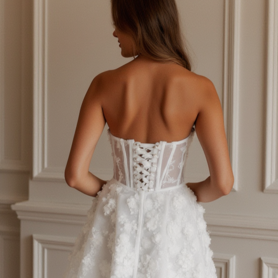 Vintage-Inspired Short Wedding Dress and Mini Dress with Lace Appliqué backless embroidery New Satin Short Wedding Dress silk