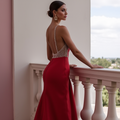 Timeless Evening Dress and Prom Dress with a Pleated Skirt for a Sophisticated Style backless New Satin