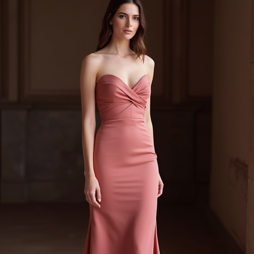 Dramatic Pink Evening Dress & Prom Dress with Layered Tulle for a Voluminous Look New pink Satin