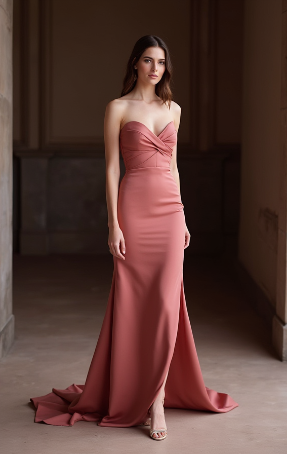 Dramatic Pink Evening Dress & Prom Dress with Layered Tulle for a Voluminous Look New pink Satin