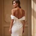 Simple A-Line Bridal Gown for a Chic and Understated Look backless New Satin