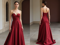 Sexy Red Evening Dress & Prom Dress with Side Cut-Outs for a Bold Statement New red Satin
