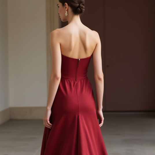 Sexy Red Evening Dress & Prom Dress with Side Cut-Outs for a Bold Statement New red Satin