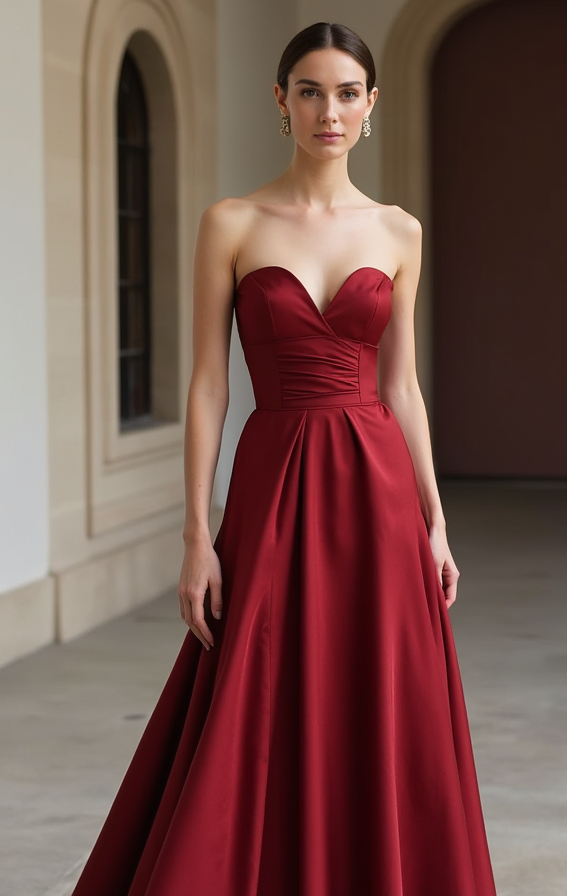 Sexy Red Evening Dress & Prom Dress with Side Cut-Outs for a Bold Statement New red Satin
