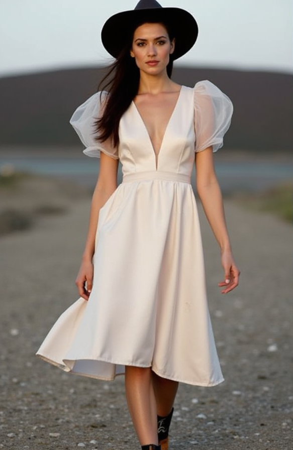 Glamorous Short Wedding Dress and Mini Dress with Beaded Details for Extra Sparkle backless mesh New Satin Short Wedding Dress silk