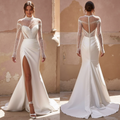 A-Line Wedding Dress with Spaghetti Straps for a Light and Airy Feel backless mesh New Satin