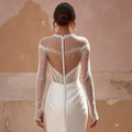 A-Line Wedding Dress with Spaghetti Straps for a Light and Airy Feel backless mesh New Satin