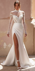 A-Line Wedding Dress with Spaghetti Straps for a Light and Airy Feel backless mesh New Satin