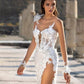 Vestido de novia de sirena de encaje moderno, vestidos de novia sexys con abertura lateral y espalda descubierta, vestidos de novia con apliques hasta el suelo