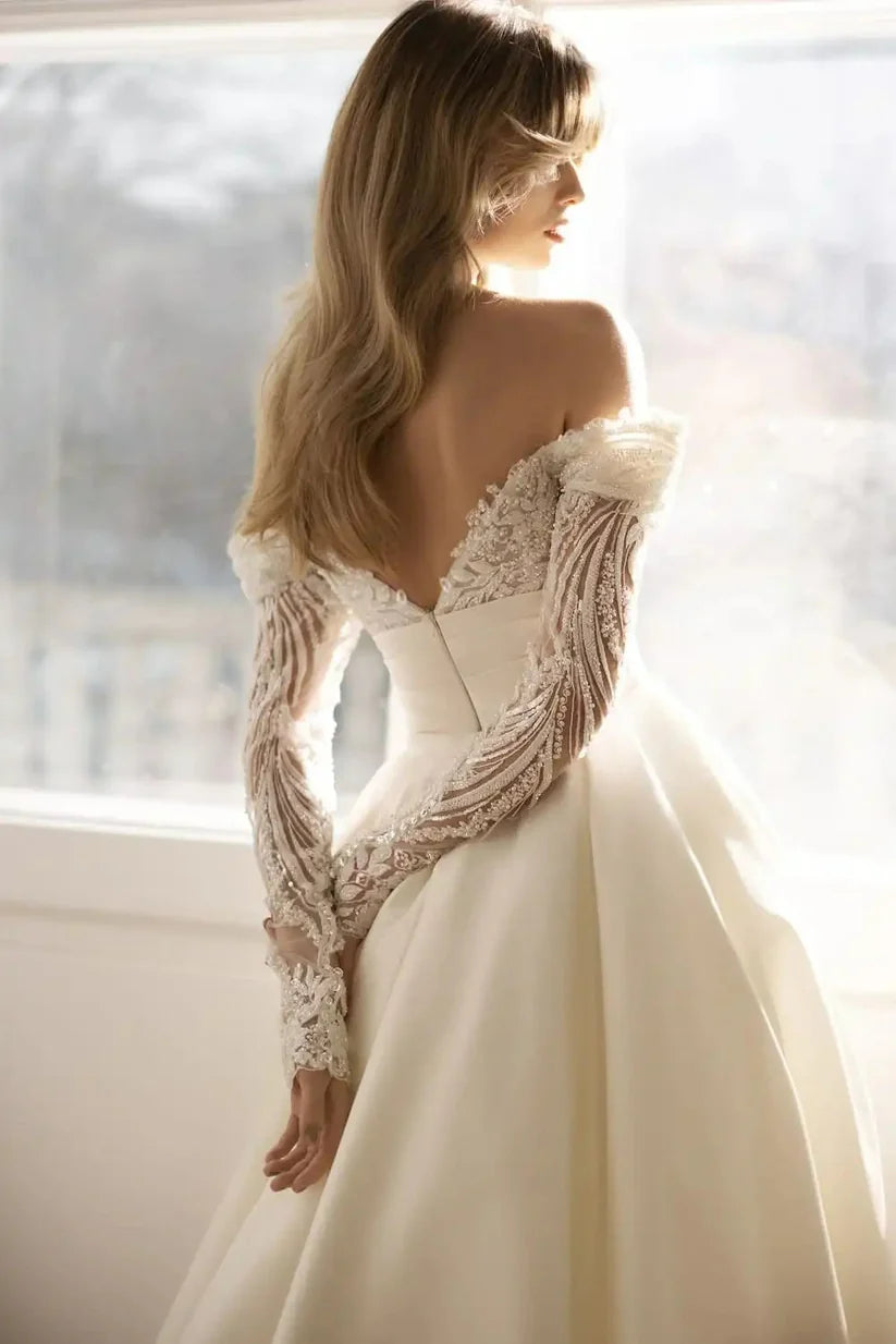 Vestido de noiva Sereia 2 em 1 cetim para a noiva elegante querida com tamanhos personalizados feitos por berdas, vestidos de novias