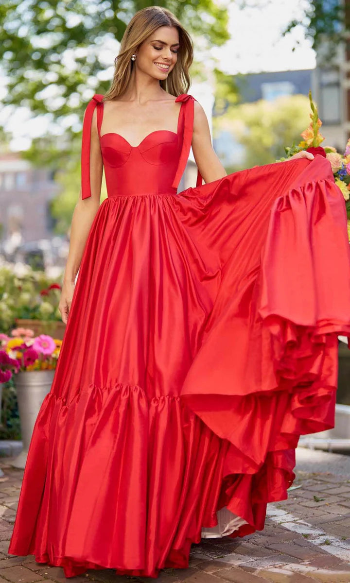 Wine Red Prom Dresses Taffeta A-line فساتين السهرة Elegant Sleeveless Floor-Length Heart Shaped Neck vestidos verano moda