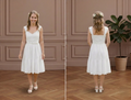 Casual White Wedding Dress Simple Short Knee Length Sundress
