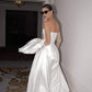 Fivsole Minimalistic Style Open Back High Neck A-Line Wedding Dress Tulle Tea Length Bridal Gowns Buttons Sleeves Vestidos