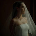 Simple A-Line Long Wedding Dresses Strapless Ruched Elegant Brides Dress for Women Evening Gowns robe de mariée