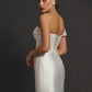 Caddy Ivory Dress & Train Wedding Dress Vestido De Novia Bow Bridal Gown Skirt Court Train Dress  Satin