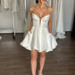 Bubble-Style Skirt Bridal Gown Dress Vestido De Novia Simple Skirt Wedding Dress Satin  Bow Court Train