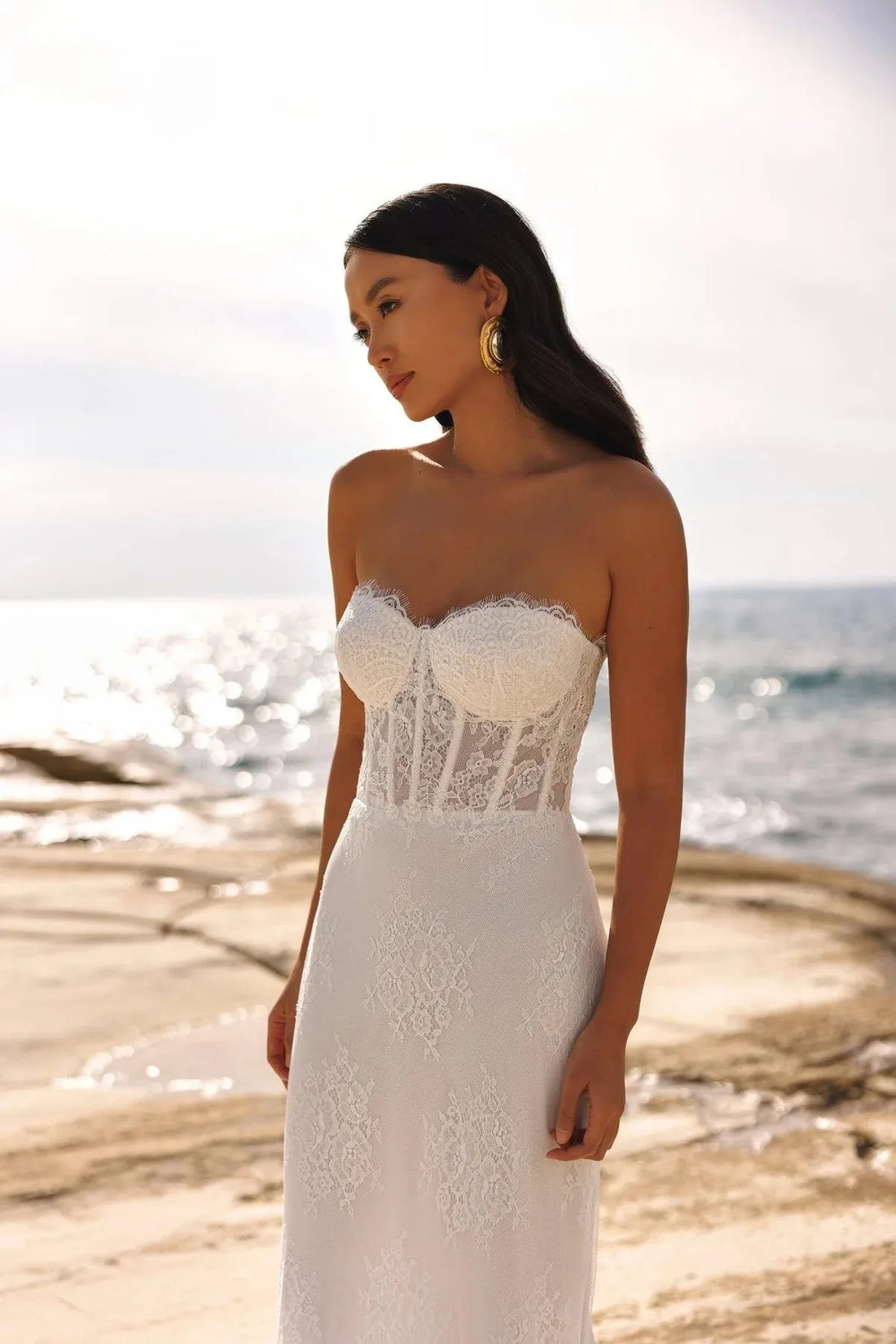 Off The Shoulder Mermaid Wedding Dress Organza Lace Ball Gown Sleeveless Elegant Bridal Backless Robe De Mariee Satin