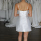 V-Style Neckline Wedding Dress Vestido De Novia Satin Bridal Gown Simple Skirt  Bow Court Train Dress