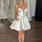 Bubble-Style Skirt Bridal Gown Dress Vestido De Novia Simple Skirt Wedding Dress Satin  Bow Court Train